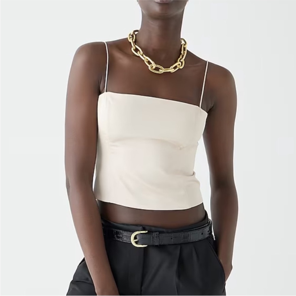 NWT J. Crew Bustier Top in Satin Stretch